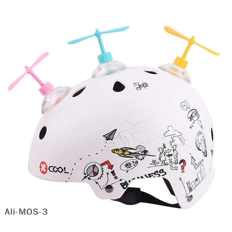 

【S】Kawaii Electric Car Helmet Suction Cup Bamboo Dragonfly Windmill Helmet Cute Electric Car Lightweight Decorative Gear Gift