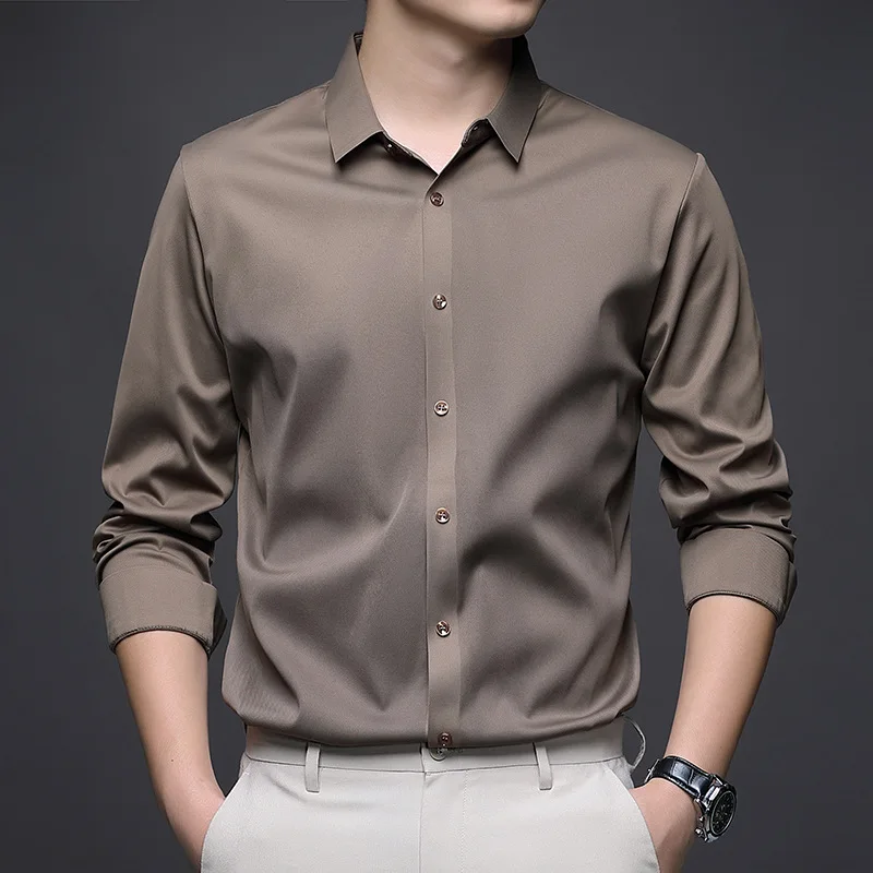 Men Fashion Luxury Shirt Long-sleeved Spring Autumn Top