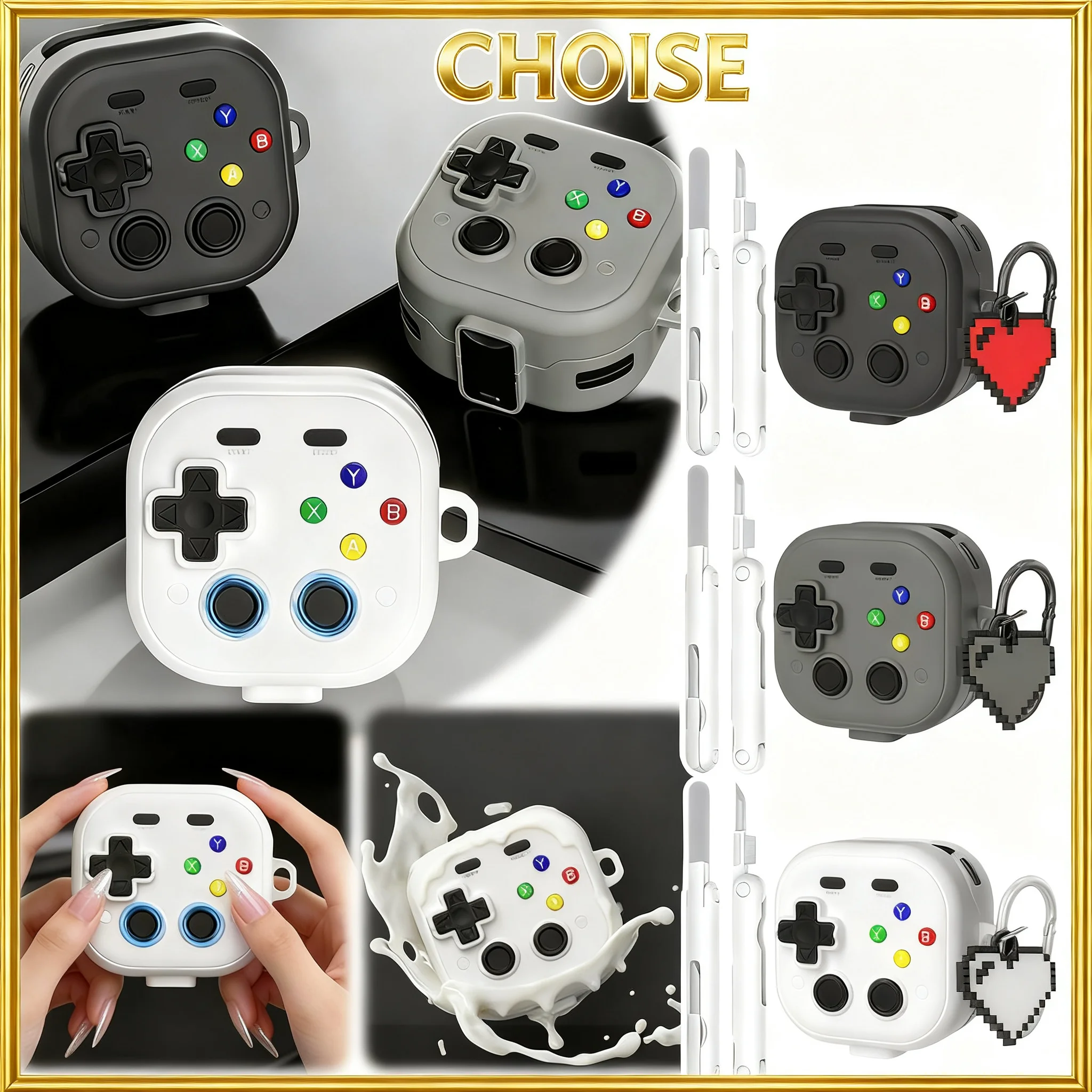 

Case for Buds4/4pro Funny Hard Shell Game Design for Buds4/4pro Case with Cleaner Kit&Keychain for Buds4