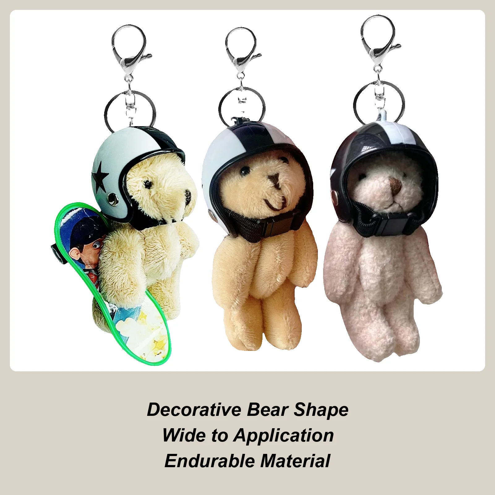 Beer sleutelhanger helm beer pluche sleutelhanger stijlvolle dieren sleutelhanger voor vrouwen reisrugzak portemonnee portemonnee woondecoratie