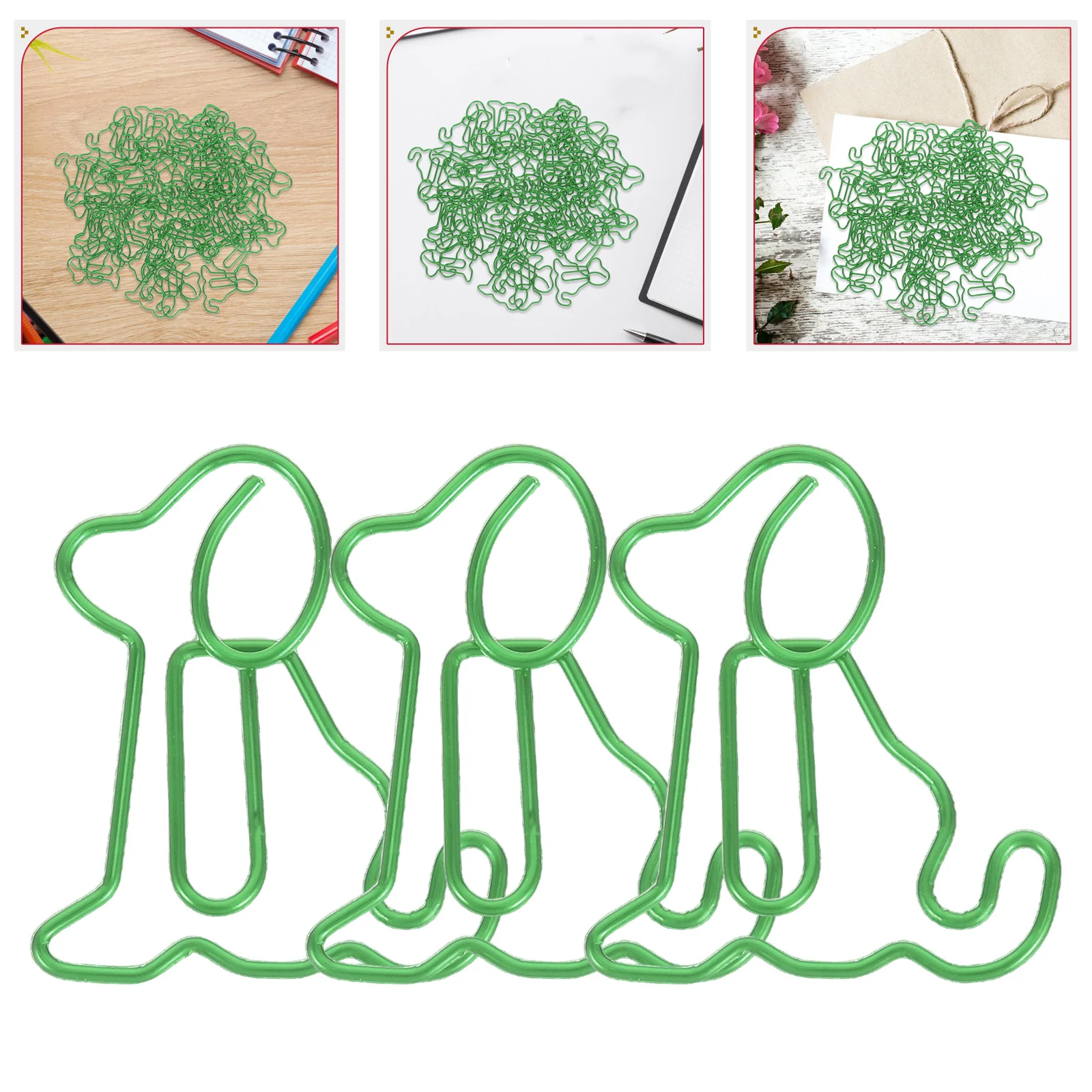 

50 Pcs Cute Paperclip Dog Shape Clips Desk Animal Bookmark Metal Paperclips Office