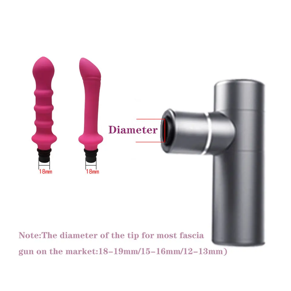 Automatic Sex Machine Attachements Fascia Gun Massage Head to silicone Dildo Sex Toys for Men Women Vibrators Penis Masturbation