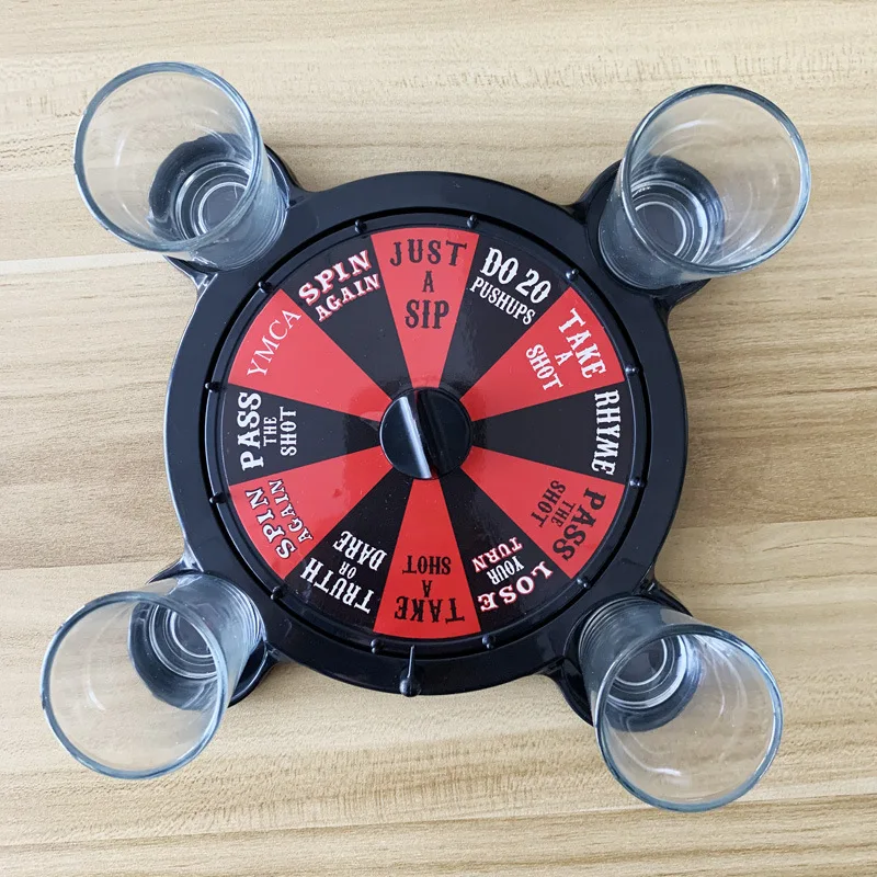 Party Supplies Russian Lucky Entertainment Turntable Roulette Wine Sets Turning Happy Drinking Game KTV Bar Nightclub Props