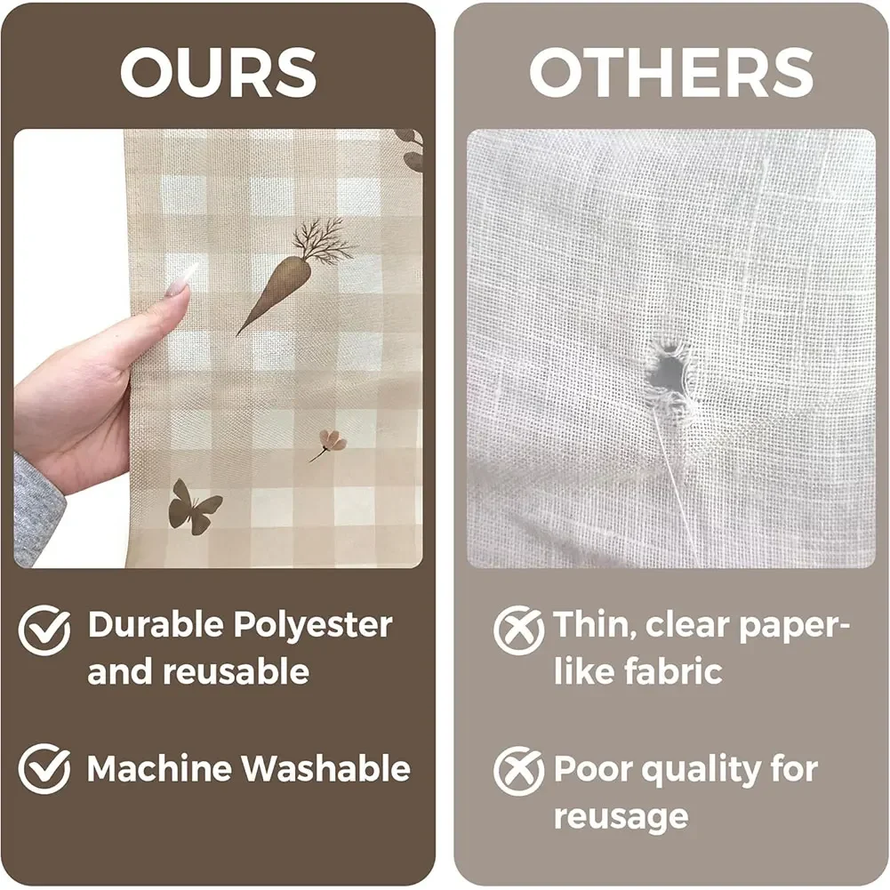 イースターバニーリネンテーブルランナー ホリデーパーティー 春テーブルランナー イースターバニー春リネンテーブルランナー テーブルフラッグ イースターデコレーション