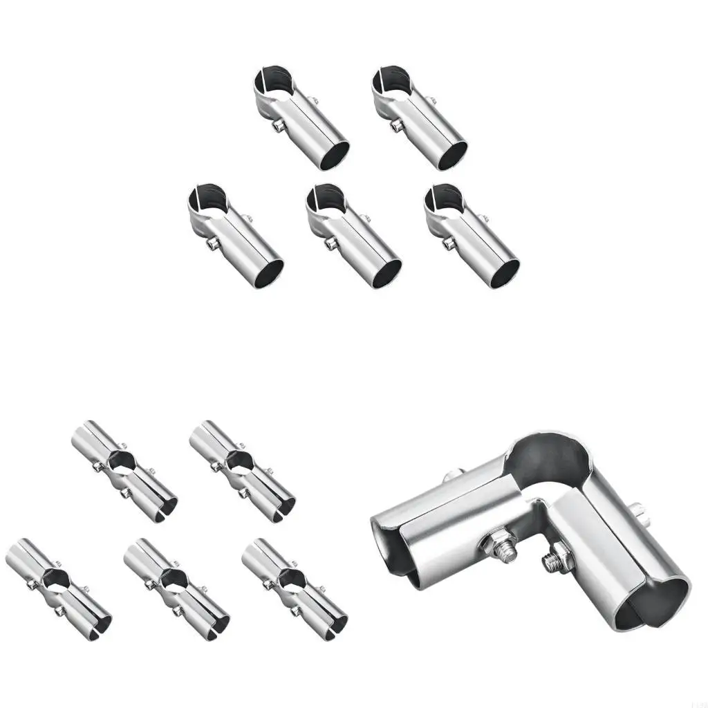 F19B 5pcs Drying Rack Fittings Multipurpose Stainless Steel Pipes Connectors for Industrial and Agricultural Applications