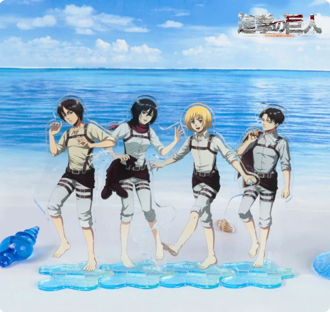Figura de Acrílico de Ataque a los Titanes: Eren Jager, Mikasa Ackerman, Armin Arlert, Decoración de Escritorio para Cosplay