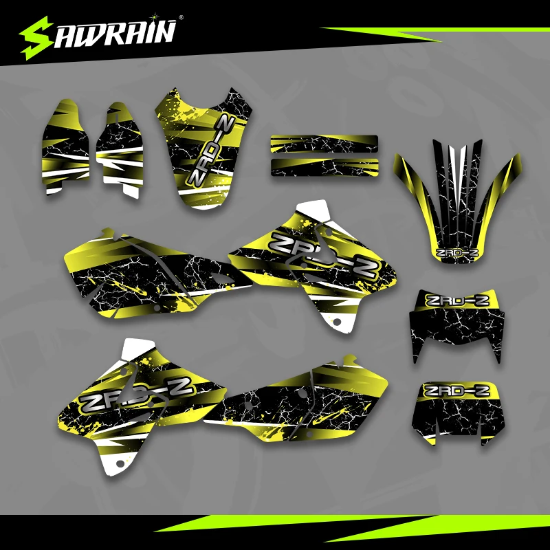 Sawrain Motorcycle Graphics Backgrounds Decal Stickers Kits for SUZUKI 99-22 DRZ400-S-SM-E