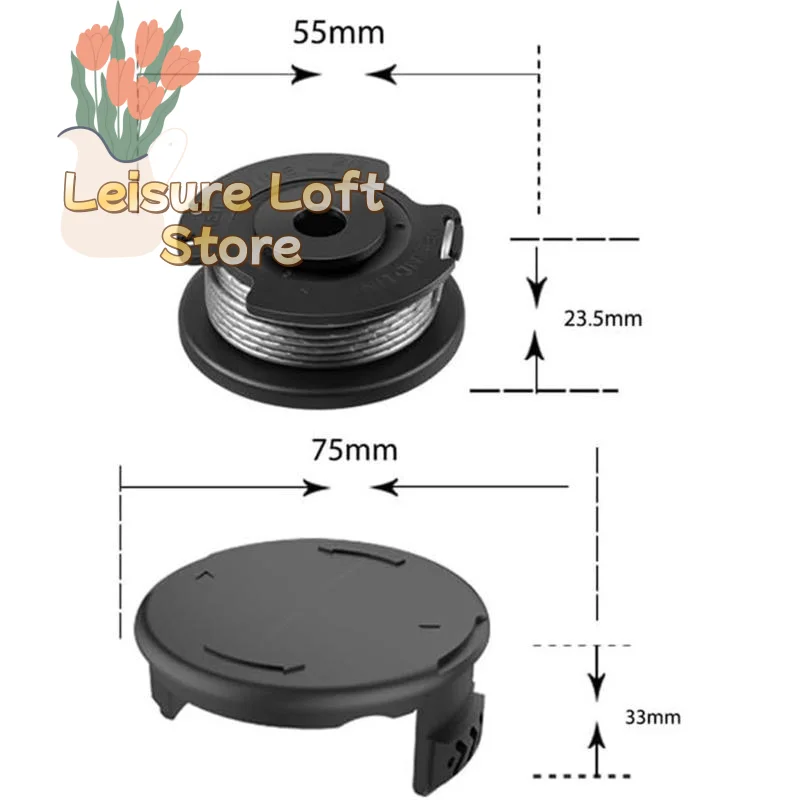 High Strength Trimmer Spool Line 1 2 3Pcs for Lawn Mower Head Garden Grass Cutting and Edging
