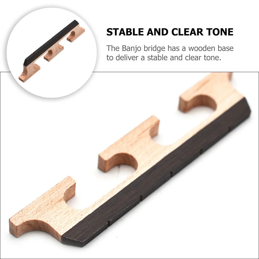 

Wooden Piano Code Banjo Adjustable Bridge Replacement Saddle Musical Instrument Parts Durable Supply