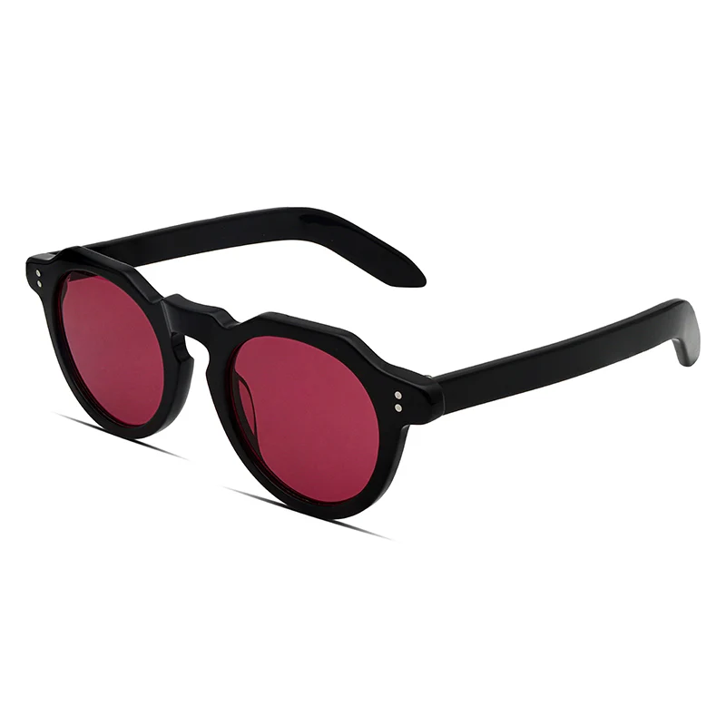 

FocusAid 2025 New Retro Round Punk Design Sunglasses for Men and Women Retro Rivet Trendy Acetate Sunglasses UV400 Nylon Lenses