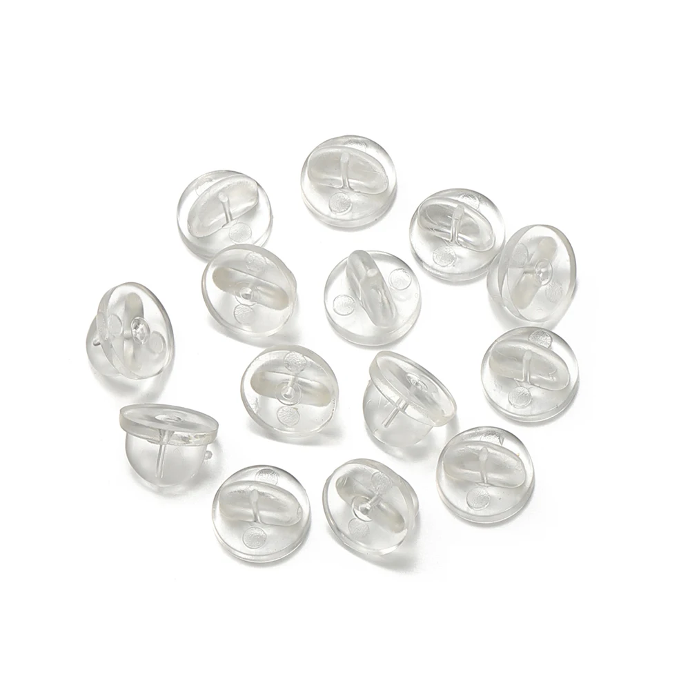50PCS Black Rubber Pin Backs for Lapel Pins