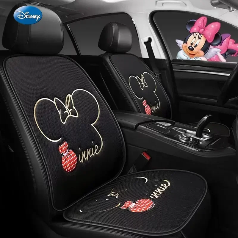 Disney Car Interiors Cartoon Seat Cushion All Seasons Breathable Tie-Free Anti-Slip Fabric Seat Cover Car Seat Protective Cover