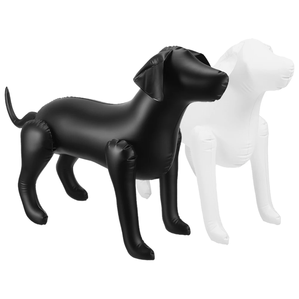 

2pcs Dog Mannequins Pet Clothing Model Inflatable PVC White Black Display Stand for Pet Shop Decorations Apparel