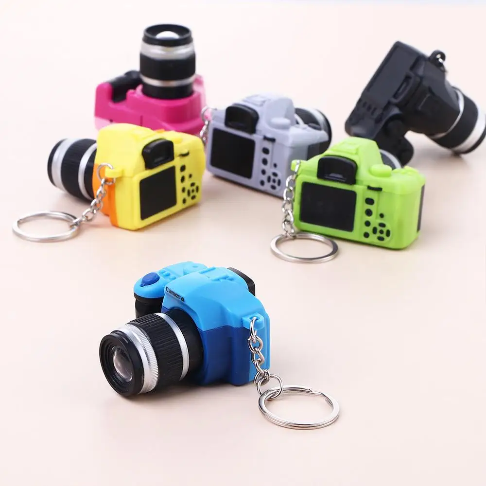 Children  Cute With sound Pendant Creative camera Mini Flashing Camera Keychain  Simulation Cameras Camera Keychain