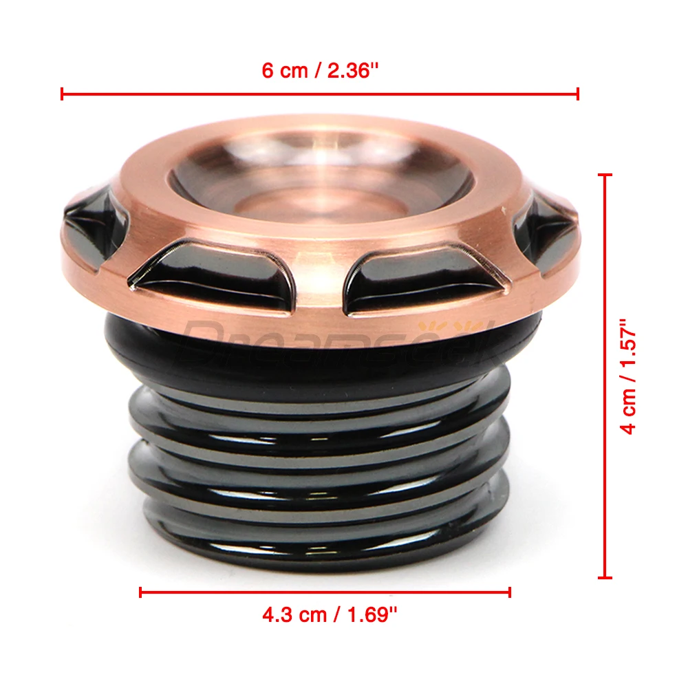 Motorcycle Fuel Tank Cap Cover for 1996-2015 Harley Sportster 48 883 XL1200 Bronze Fuel Gas Cap CNC Aluminum with Screw Thread