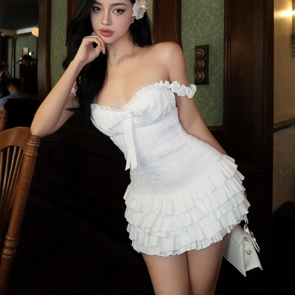 2025 verão novo sem mangas com decote em v plissado cintura envoltório busto em camadas mini na moda y2k estética estilo versátil vestido para mulher