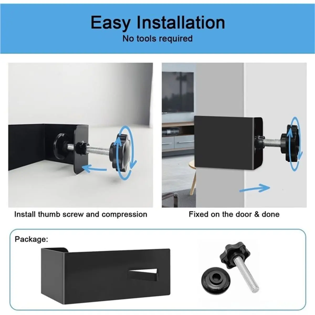 Big Discount Lock Box Door Mount Bracket, Adjustable Door Hooks for Security Lock Box Keys Emergency Access, Fits Different Door