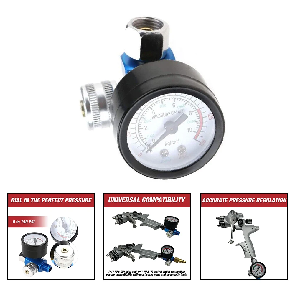 Regolatore di pressione dell'aria regolabile da 1/4 di pollice con valvola di riduzione del regolatore di pressione del compressore d'aria pneumatico manometro