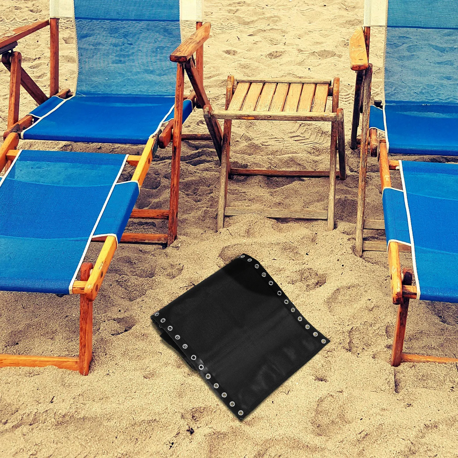 1Set Outdoor Lounge Chair Replacement Fabric Heavy Duty Weatherproof Breathable Sling Mesh for Patio Folding Recliner Repair