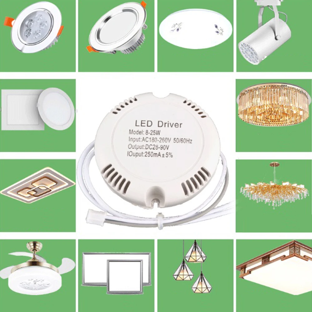 

25W 40W LED Ceiling 220V Round/Square Driver Lighting Transform Unisolated Power Supply for LED Downlights Lights