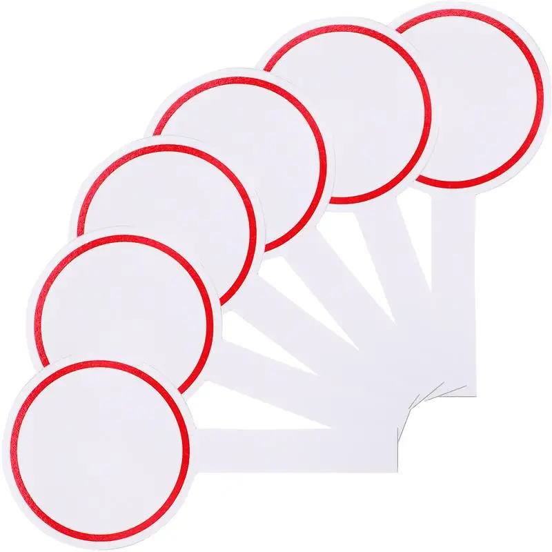 6Pcs Judges Writable Scoreboards Blank Scoreboards Voting Writing Scoreboards Handheld Whiteboard Padding Whiteboards Accessory