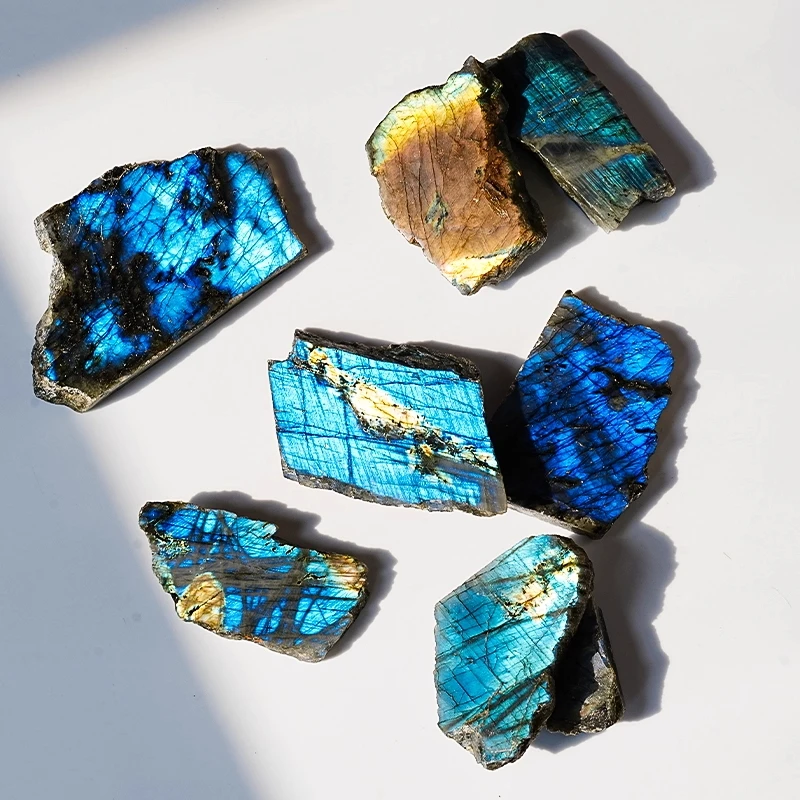 Natural Labradorite Slab  High Flash Raw Labradorite Pick a Size