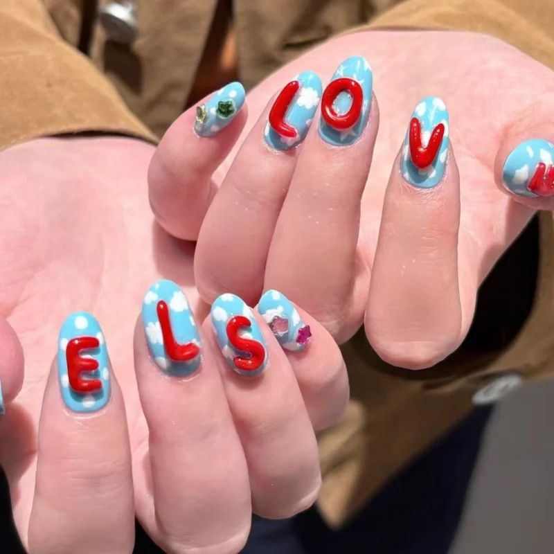 Niedliche 3D-Alphabet-Nagelform | DIY Geprägte Buchstaben-Nageldekorationen – Detail 4