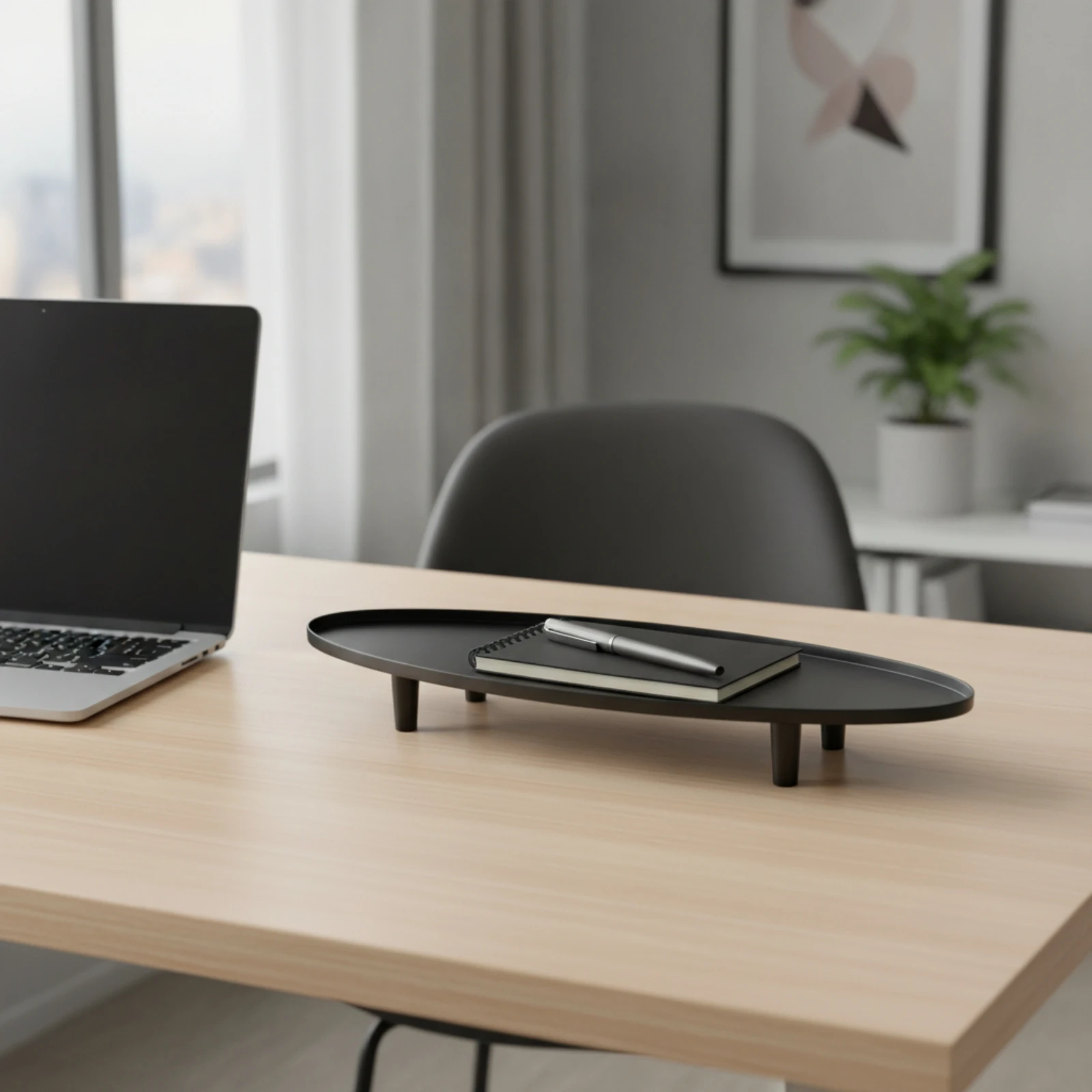 Metal Tray with Legs Elevated Boat Shaped Tray Oval Serving Platter Elegant Oval Platter Low-Profile for Coffee Table
