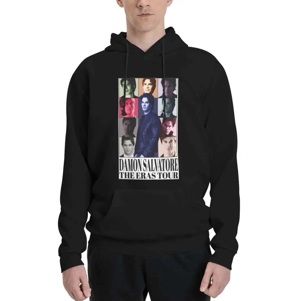 Damon Salvatore The Eras Tour Hoodies Men Women Casual Pullover Sweatshirt Harajuku Long Sleeve Hooded Autumn Winter