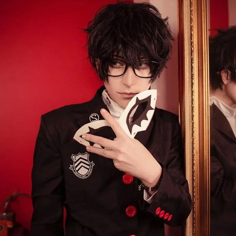 zz04zz12Anime Persona 5 Costume Akira Kurusu / Ren Amamiya School Uniform for Unisex Coat Shirt Pant Cosplay suits