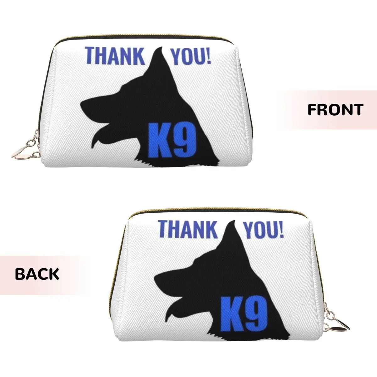 K9 Unit Malinois Belgian Shepherd Dog  Women Cosmetic Bags Travel Makeup Organizer Pouch Toiletry Storage Dopp Kit Box