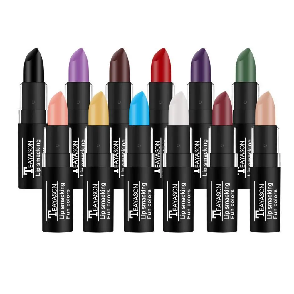 12Color Matte Waterproof Velvet Nude Lipstick Sexy Red Brown Pigments Lip Mud Non-stick Cup Rose Red Lip Gloss Makeup