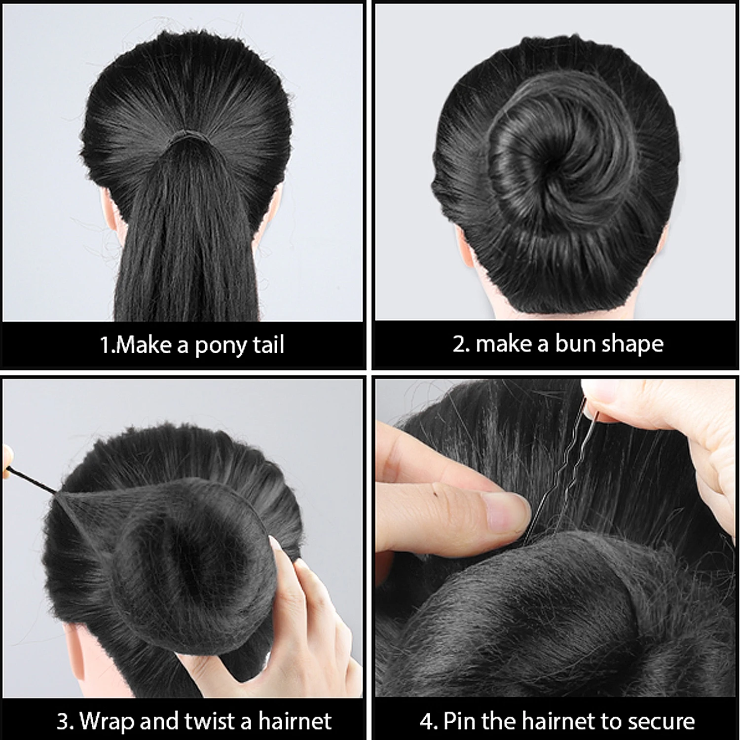 10/100 Stück Nylon-Haarnetze für Tanzfrisuren / Haarverlängerungen, Webkappen-Haarnetze – Detail 8