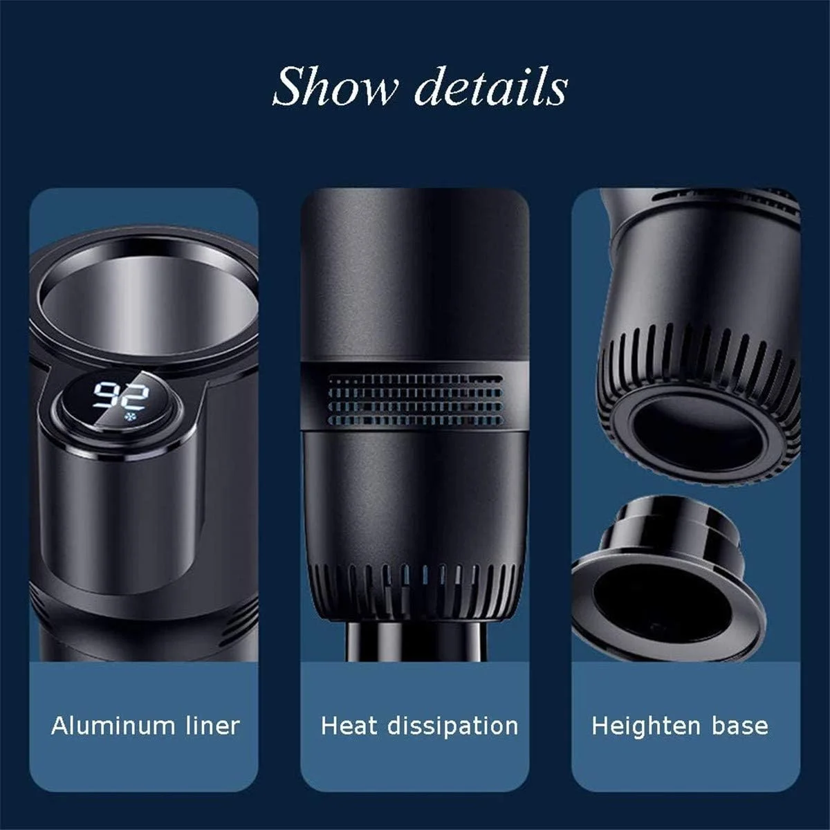 1pc Smart Car Cup Cooler And Warmer, 2-in-1 Beverage Holder With One-Click Temperature Control