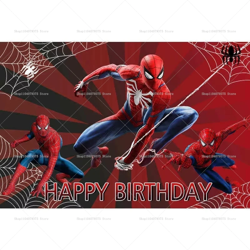 Fondo De Fotografia De Spiderman، Decoración De Cumpleaños Para Niños، Suministros Para Fiestas، Pancarta Para Baby Shower