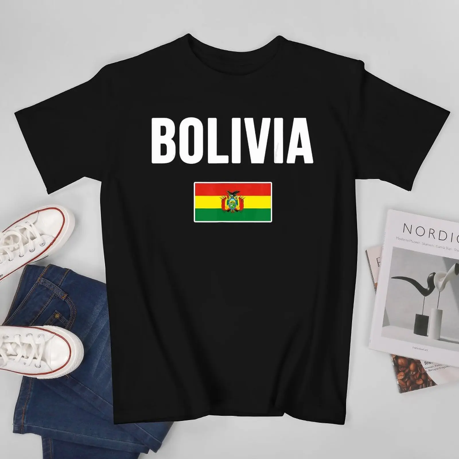 More Design Bolivia Flag Bolivian Men Tshirt Tees T-Shirt O-neck T Shirts Women Boys Clothing 100% Cotton