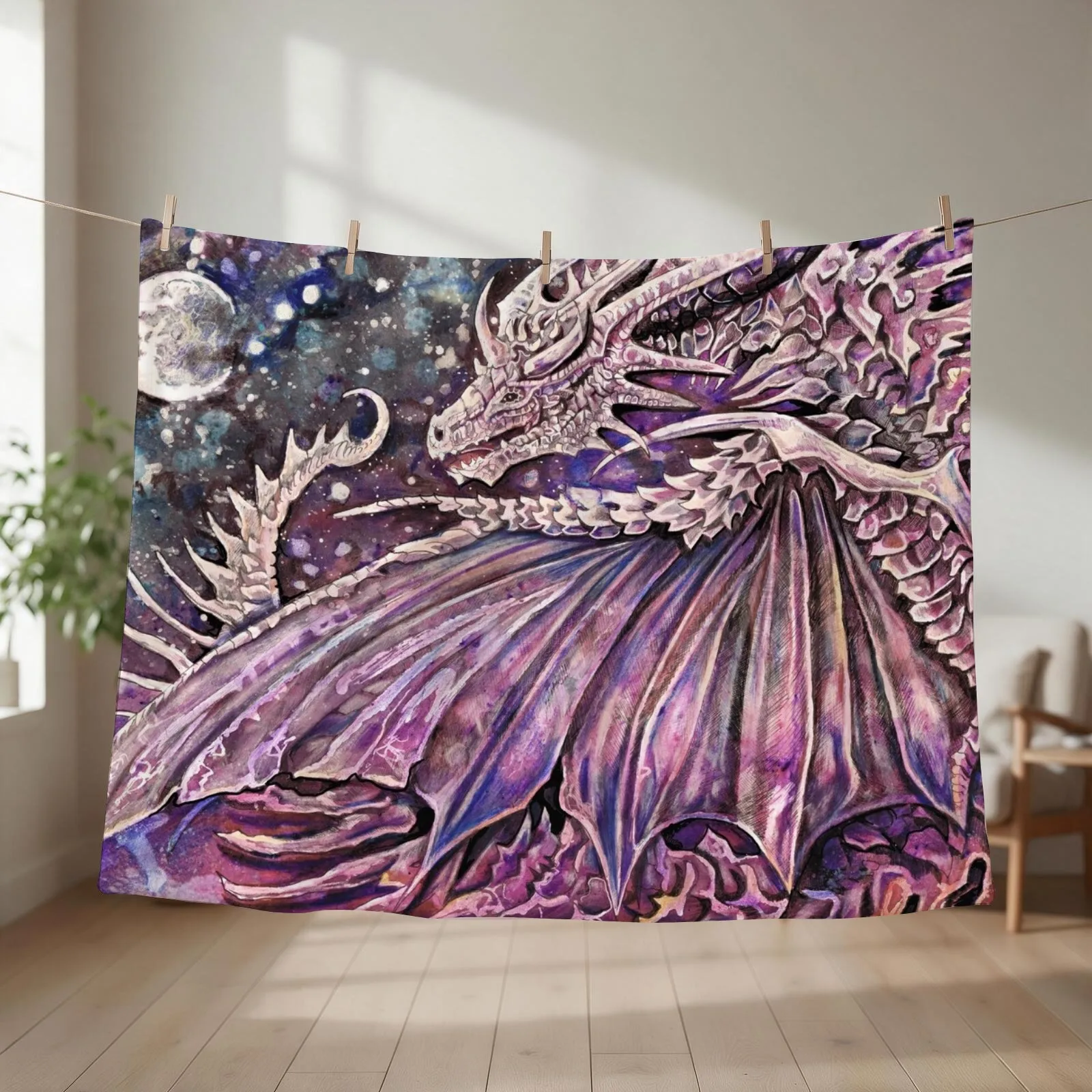 Undead Dragon Throw Blanket Decorative Throw for sofa funny gift Sofa Blankets