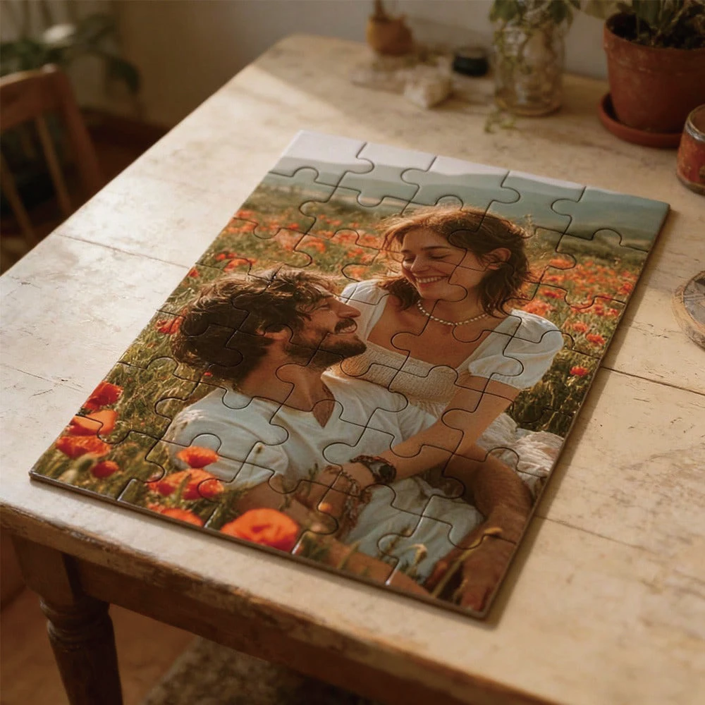 35/300/500/1050pcs Personalized Custom Photo Puzzle Couple Photos Puzzle Ideal Gifts For Him Her Family Friends Children