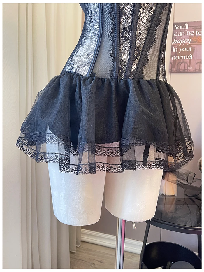 حمالة صدر للسيدات الحلوة ومجموعات موجزة مشد هيكل السمكة من الدانتيل الملابس الداخلية حزام متجمع رفع بيجامة رقيقة مع منصات الصدر ملابس داخلية للكبار