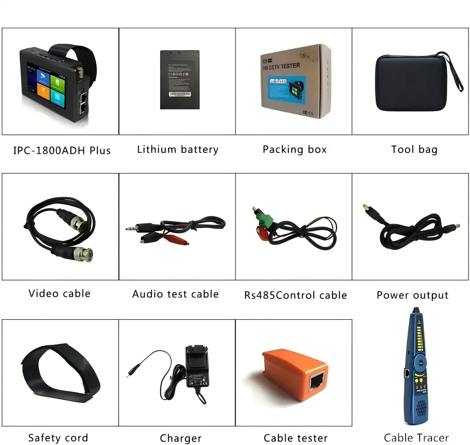 4 Inch IP CCTV Tester Monitor AHD CVI TVI 8MP Camera Tester ONVIF With POE WIFI