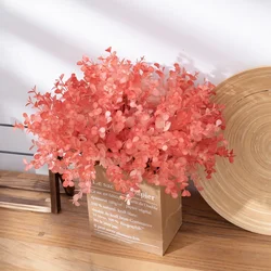 6pcs/set Artificial Eucalyptus Wedding Home Decoration Accessories Branch Flower Hand Bouquet Rose Wall Fake Flowers