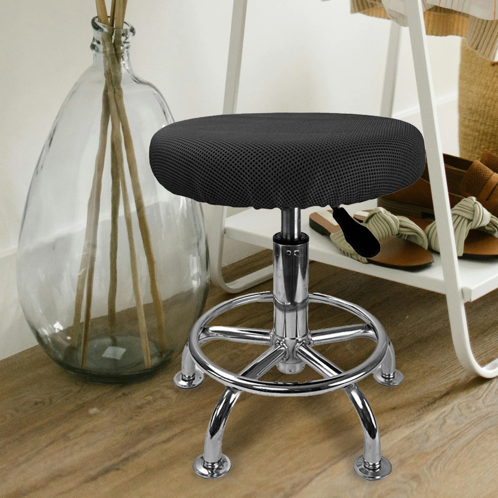 

Elastic Stool Cover Round Bar Stool Seat Replacement Covers for Restaurants Hotels Bars Practical and Decorative