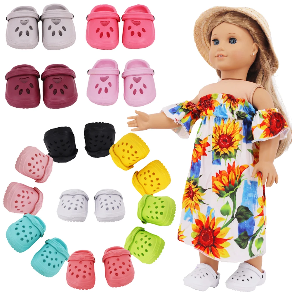 Doll Shoes Sandals Fit 18Inch American Doll&43Cm Reborn Baby Doll Clothes Accessories Girl's Toys,Gifts For Our Generation