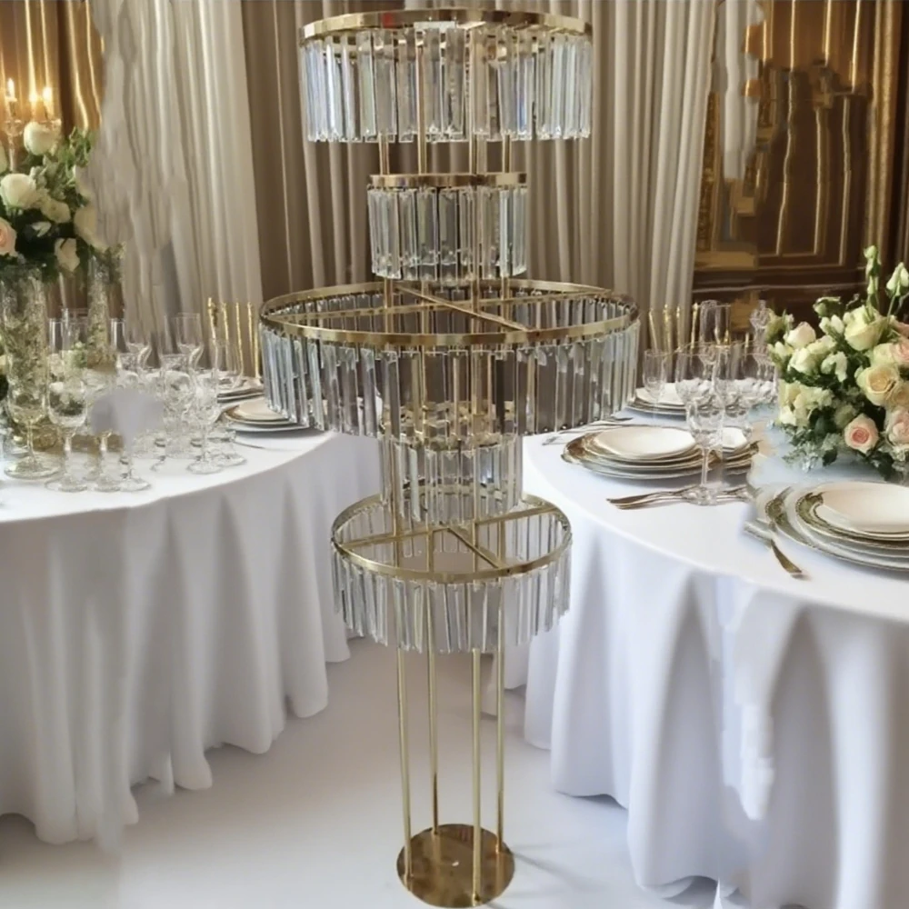 6-10pcs H130cm/H120cm acrylic crystal Flower Arrangement Table backdrop frame Centerpieces for Party Wedding Decor Flower stand