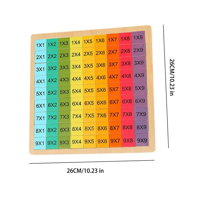 Multiplication Board Game Times Table Game With Math Blocks And Tray Wooden Times Table Math Multiplication Blocks Board