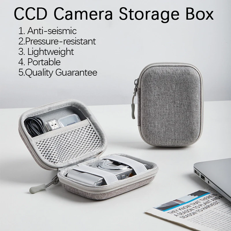 Camera Bag for Sony Canon Fuji CCD Camera Accessories Protective Case Mini Storage Bag Holder Data Cable U Disk Organizer