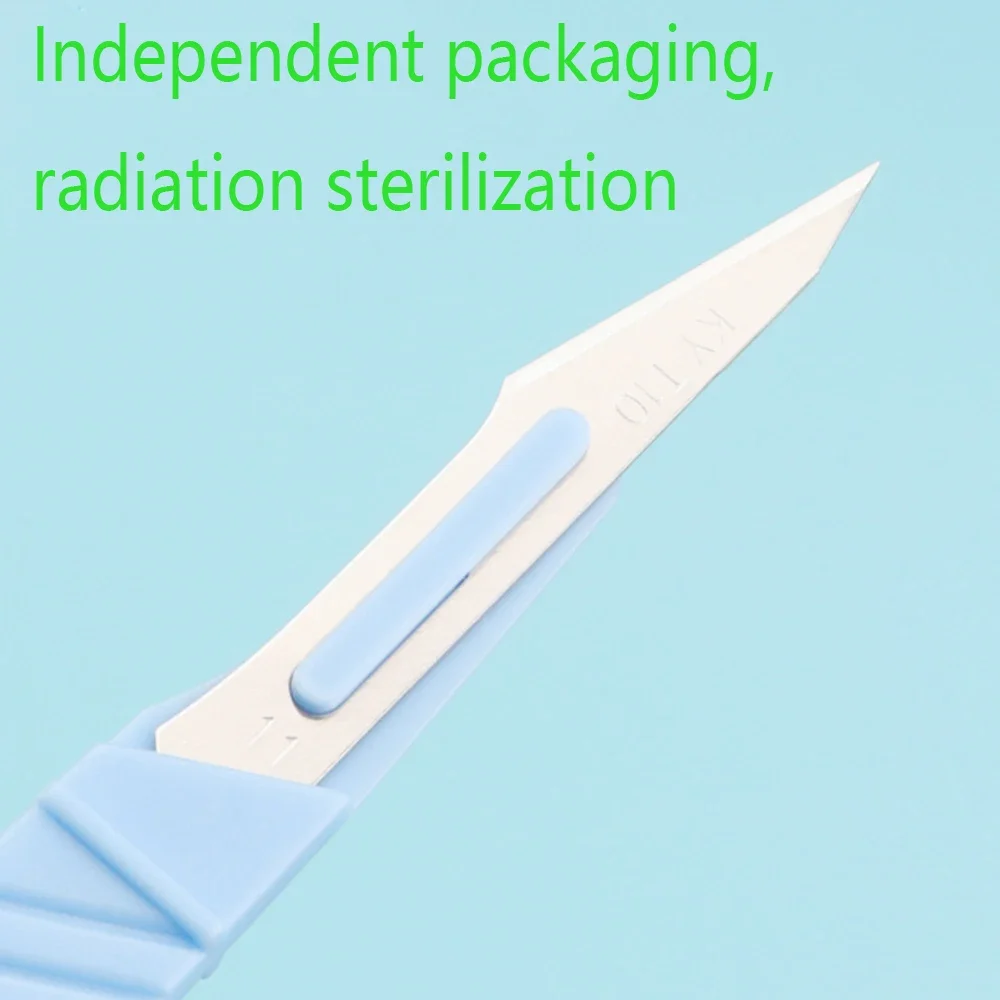 NEW 11 # 15 # Disposable Sterile Scalpel Radiation Sterilization Plastic Handle DIY Tool Animal Surgical Knife