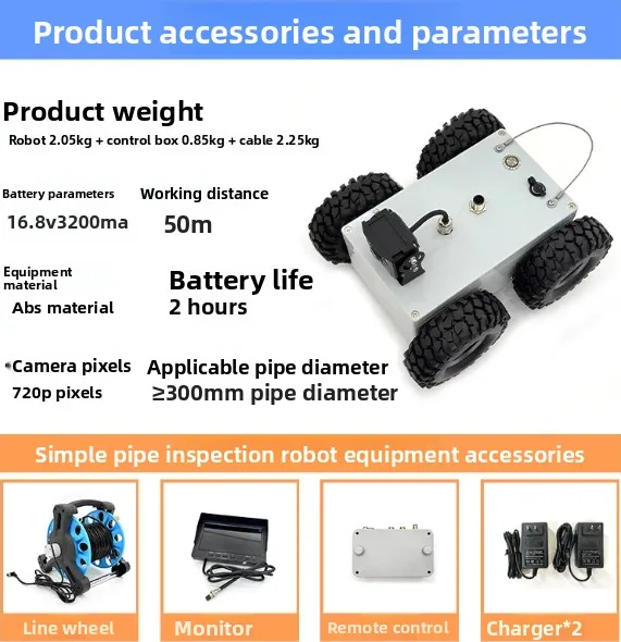 Pipeline robot Industrial pipeline detection robot