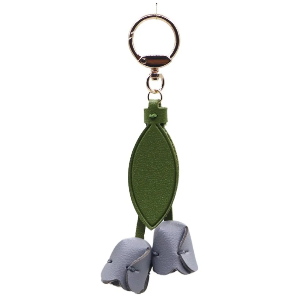 Zoete Tulp Tas Hanger PU Leer Dopamine Verse Rugzak Decoratie Tas Match Accessoires Koreaanse Stijl Autosleutelhangers Meisje