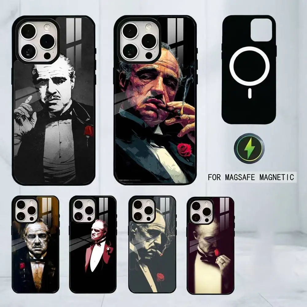 

D-Don Vito Corleone Phone Case For iPhone17,16,15,14,13,12,11 Plus,Pro Magnetic with Magsafe Wireless Charging